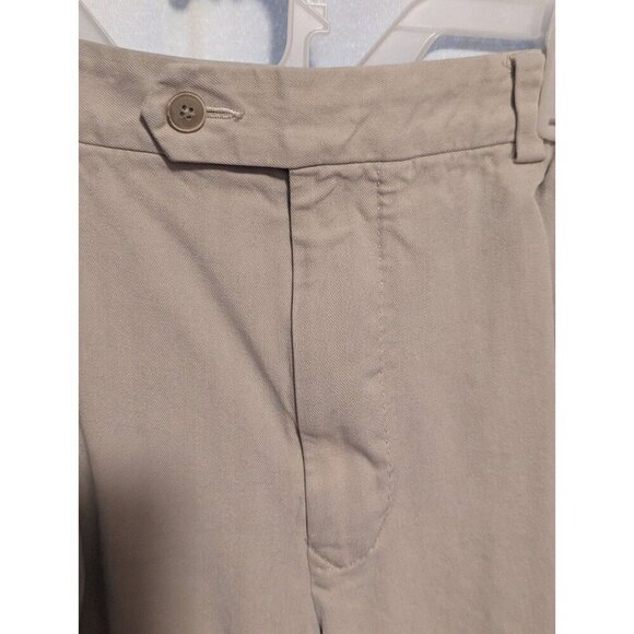 Vintage Tommy Bahama Men's Khaki Pleated Relaxed Fit Silk/Cotton Shorts Size 35 - Picture 4 of 16